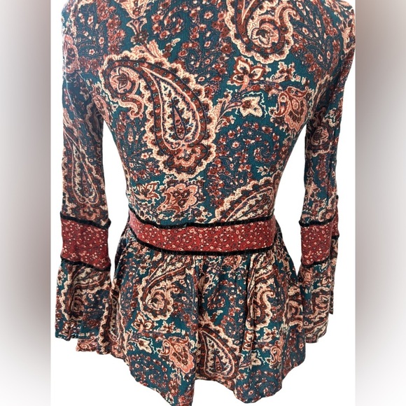 American Eagle Boho Tassel Shirt Size XS - Picture 8 of 11